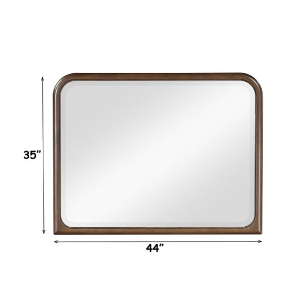 English Elm Leanna Oak Veneer Beveled Wall Mirror Large Statement Piece for Entryway or Living Room B2756P614532
