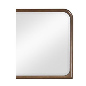 English Elm Leanna Oak Veneer Beveled Wall Mirror Large Statement Piece for Entryway or Living Room B2756P614532