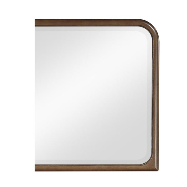 English Elm Leanna Oak Veneer Beveled Wall Mirror Large Statement Piece for Entryway or Living Room B2756P614532