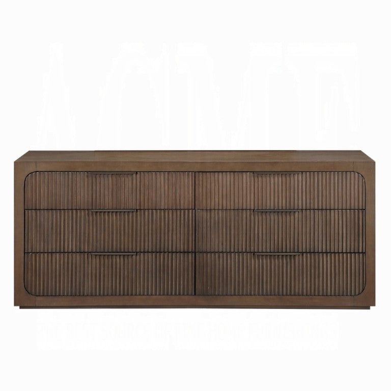 English Elm Leanna Seven Drawer Wide Dresser Solid Oak Top Soft Close Glides Bedroom Storage B2756P614533