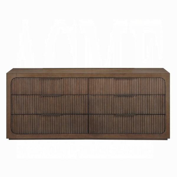 English Elm Leanna Seven Drawer Wide Dresser Solid Oak Top Soft Close Glides Bedroom Storage B2756P614533