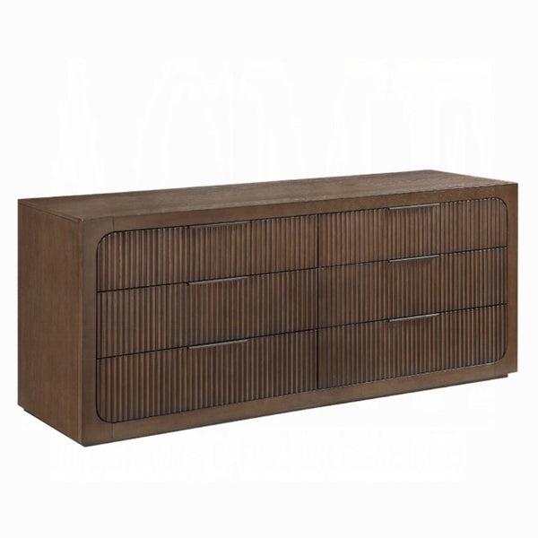 English Elm Leanna Seven Drawer Wide Dresser Solid Oak Top Soft Close Glides Bedroom Storage B2756P614533