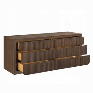 English Elm Leanna Seven Drawer Wide Dresser Solid Oak Top Soft Close Glides Bedroom Storage B2756P614533