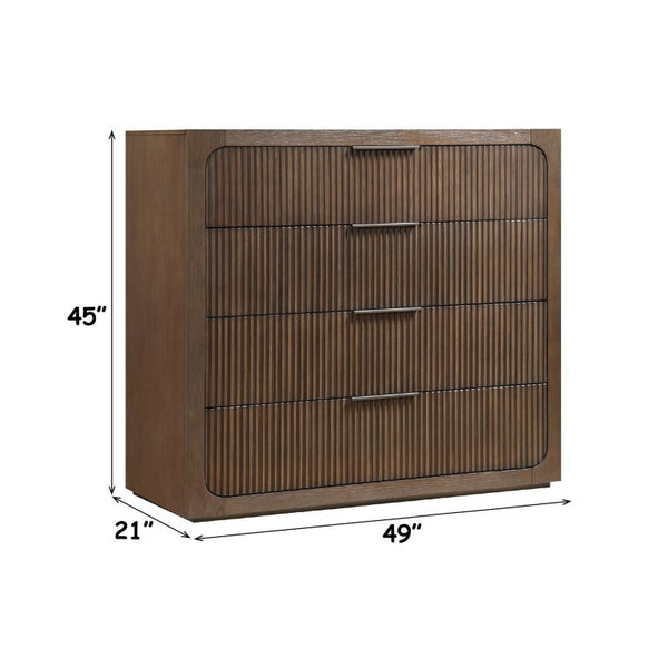 English Elm Leanna Warm Oak Traditional Chest with Dovetail Drawers and Soft Close Hardware B2756P614534