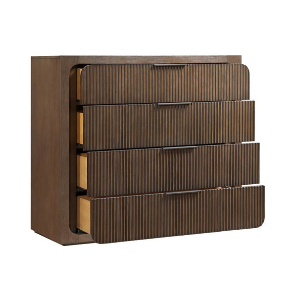 English Elm Leanna Warm Oak Traditional Chest with Dovetail Drawers and Soft Close Hardware B2756P614534