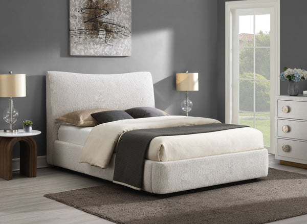 English Elm Renee Chenille Upholstered Full Bed Padded Headboard Platform Frame for Bedroom B2756S00047