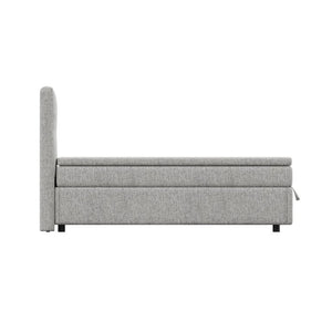 English Elm Avenia Queen Storage Bed in Gray Chenille with Hydraulic Lift Base and Padded Headboard B2756S00059