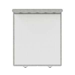 English Elm Avenia Queen Storage Bed in Gray Chenille with Hydraulic Lift Base and Padded Headboard B2756S00059