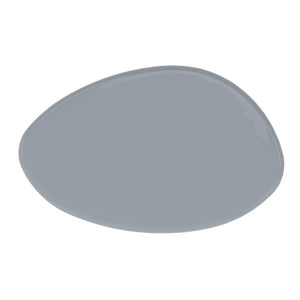 English Elm 46" Oval Coffee Table with Sculptural Pebble Legs and Glossy Lacquer Finish Gray B2757P456194