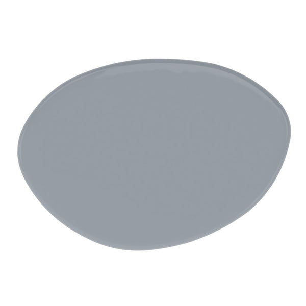 English Elm 30" Cobblestone Sculpted End Table Glossy Finish Organic Modern Living Room Accent Gray B2757P456196