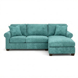 English Elm Irlanda L-shaped Sectional Sofa with Chaise Solid Wood Frame Usa Handcrafted B2761P491309