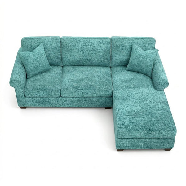 English Elm Irlanda L-shaped Sectional Sofa with Chaise Solid Wood Frame Usa Handcrafted B2761P491309