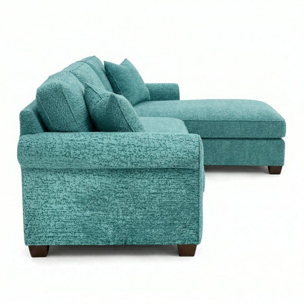 English Elm Irlanda L-shaped Sectional Sofa with Chaise Solid Wood Frame Usa Handcrafted B2761P491309