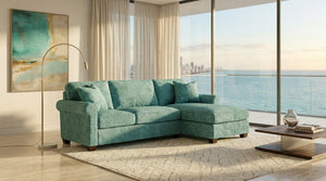 English Elm Irlanda L-shaped Sectional Sofa with Chaise Solid Wood Frame Usa Handcrafted B2761P491309