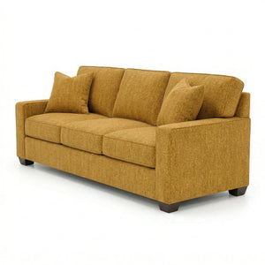 English Elm Clifford Square Arm Sofa Handcrafted in USA with Premium Polyester Upholstery Hepburn Chai Tea Yellow B2761P497739