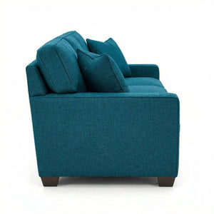 English Elm Clifford Square Arm Sofa Handcrafted in USA with Premium Polyester Upholstery Hepburn Teal B2761P497740