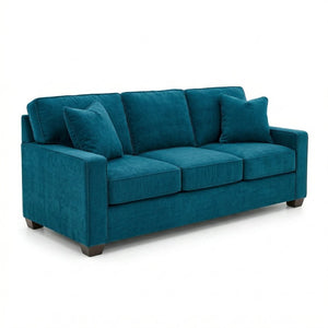 English Elm Clifford Square Arm Sofa Handcrafted in USA with Premium Polyester Upholstery Hepburn Teal B2761P497740