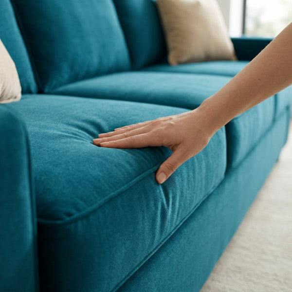English Elm Clifford Square Arm Sofa Handcrafted in USA with Premium Polyester Upholstery Hepburn Teal B2761P497740
