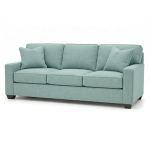 English Elm Clifford Square Arm Sofa Handcrafted in USA with Premium Polyester Upholstery Robin's Egg Seafoam Green B2761P497741