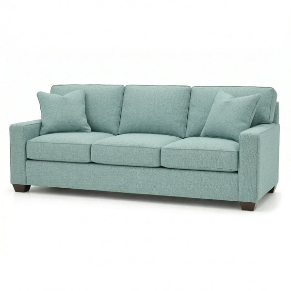 English Elm Clifford Square Arm Sofa Handcrafted in USA with Premium Polyester Upholstery Robin's Egg Seafoam Green B2761P497741