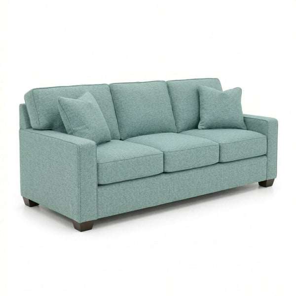 English Elm Clifford Square Arm Sofa Handcrafted in USA with Premium Polyester Upholstery Robin's Egg Seafoam Green B2761P497741