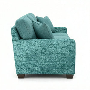 English Elm Clifford Square Arm Sofa Handcrafted in USA with Premium Polyester Upholstery Hepburn Emerald B2761P497742