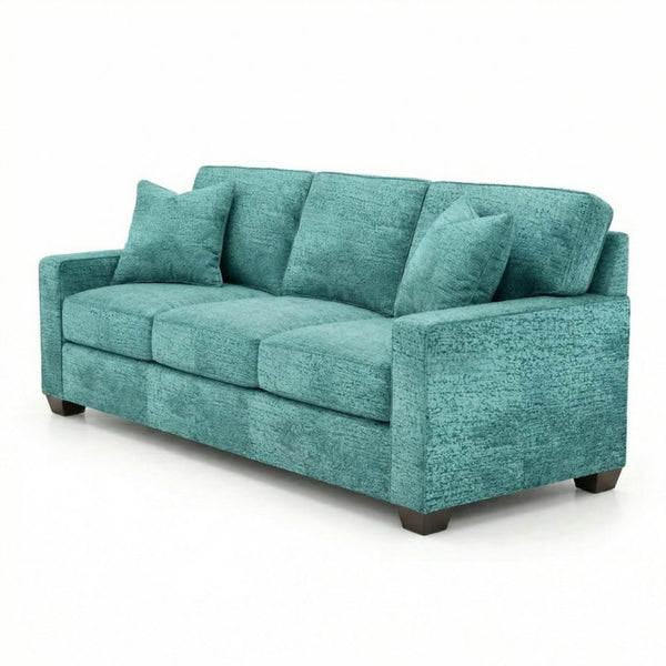 English Elm Clifford Square Arm Sofa Handcrafted in USA with Premium Polyester Upholstery Hepburn Emerald B2761P497742