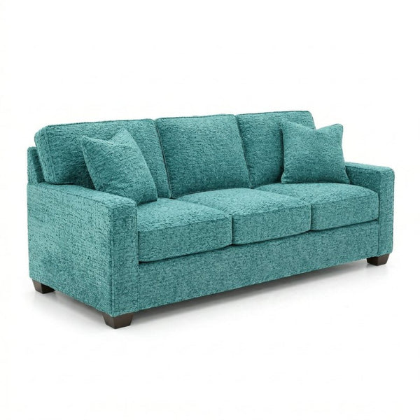 English Elm Clifford Square Arm Sofa Handcrafted in USA with Premium Polyester Upholstery Hepburn Emerald B2761P497742