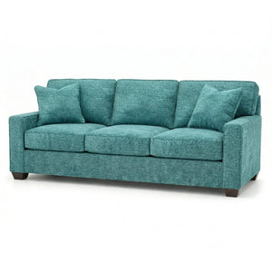 English Elm Clifford Square Arm Sofa Handcrafted in USA with Premium Polyester Upholstery Hepburn Emerald B2761P497742