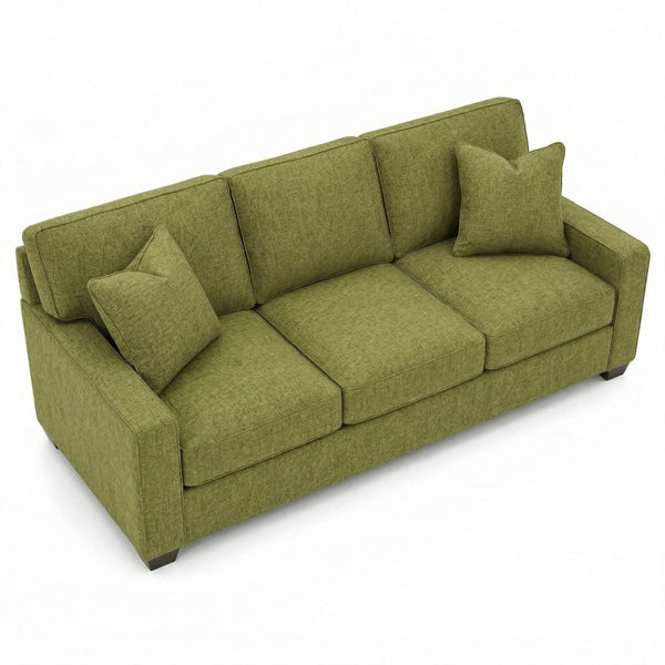 English Elm Clifford Square Arm Sofa Handcrafted in USA with Premium Polyester Upholstery Notion Appletini B2761P497743