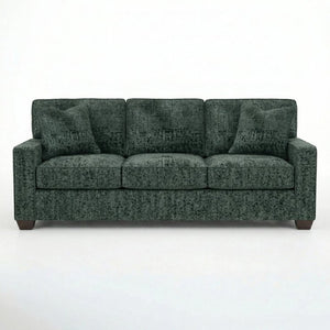 English Elm Clifford Velvet Sofa Handcrafted American Square Arm Living Room Comfort Seating Antique Green / Sage Green B2761P497745