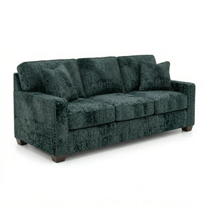 English Elm Clifford Velvet Sofa Handcrafted American Square Arm Living Room Comfort Seating Antique Green / Sage Green B2761P497745