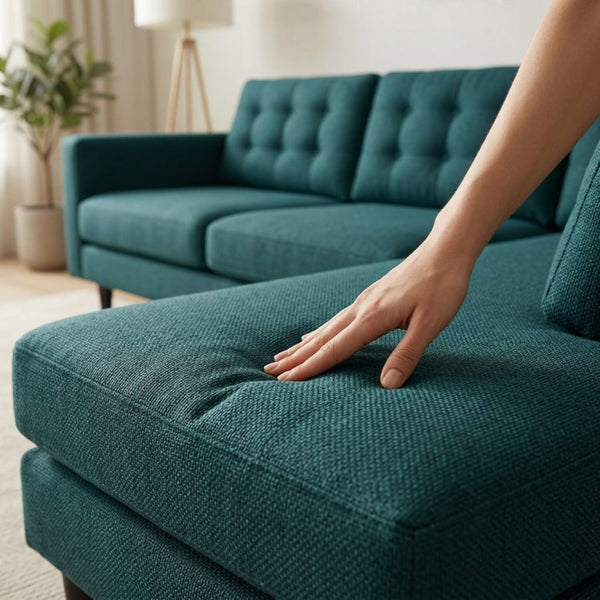 English Elm Talmadge L-shaped Chenille Sectional Handcrafted Usa Chaise Lounge Contemporary Living Room Hepburn Teal B2761P498582