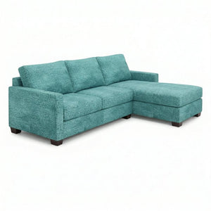 English Elm Damon L-Shaped Sectional Emerald Polyester Chaise Sofa for Modern Living Rooms Hepburn Emerald B2761P498620
