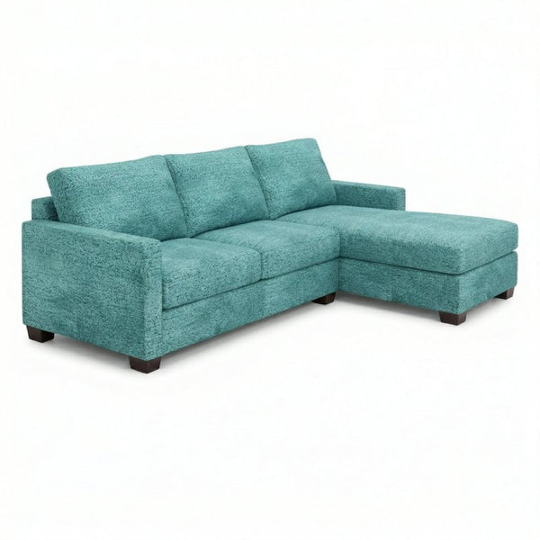 English Elm Damon L-Shaped Sectional Emerald Polyester Chaise Sofa for Modern Living Rooms Hepburn Emerald B2761P498620