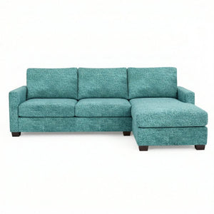 English Elm Damon L-Shaped Sectional Emerald Polyester Chaise Sofa for Modern Living Rooms Hepburn Emerald B2761P498620