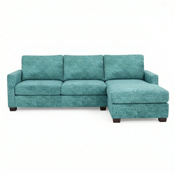 English Elm Damon L-Shaped Sectional Emerald Polyester Chaise Sofa for Modern Living Rooms Hepburn Emerald B2761P498620