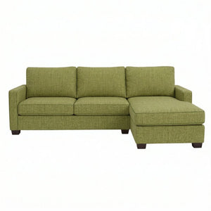 English Elm Damon L-Shaped Sectional Emerald Polyester Chaise Sofa for Modern Living Rooms Notion Appletini B2761P498625