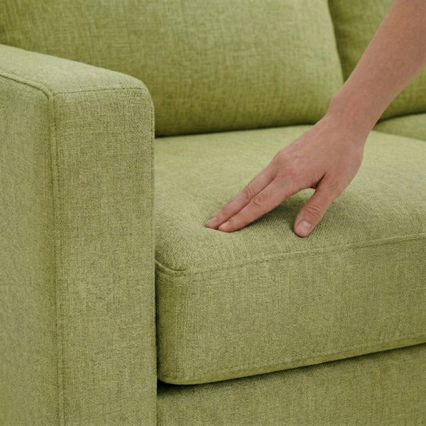 English Elm Damon L-Shaped Sectional Emerald Polyester Chaise Sofa for Modern Living Rooms Notion Appletini B2761P498625