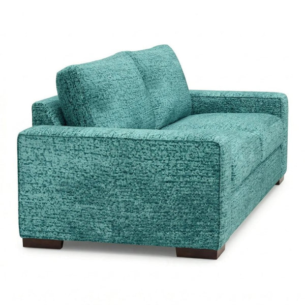 English Elm Modena Square Arm Sofa USA Handcrafted Hardwood Frame Polyester Upholstered Living Room Hepburn Emerald B2761P498636