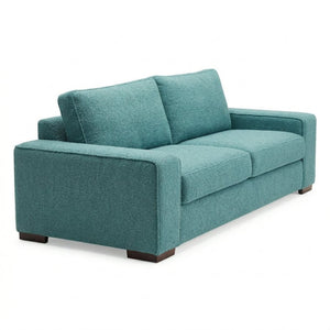 English Elm Modena Square Arm Sofa USA Handcrafted Hardwood Frame Polyester Upholstered Living Room Hepburn Emerald B2761P498636