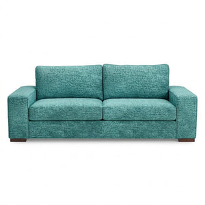 English Elm Modena Square Arm Sofa USA Handcrafted Hardwood Frame Polyester Upholstered Living Room Hepburn Emerald B2761P498636