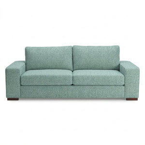 English Elm Modena Square Arm Sofa USA Handcrafted Hardwood Frame Polyester Upholstered Living Room Blue Leslie Robins Egg B2761P498639