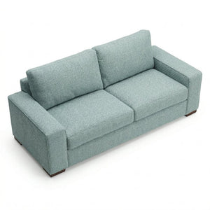English Elm Modena Square Arm Sofa USA Handcrafted Hardwood Frame Polyester Upholstered Living Room Blue Leslie Robins Egg B2761P498639