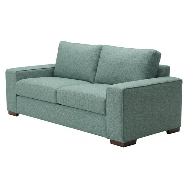 English Elm Modena Square Arm Sofa USA Handcrafted Hardwood Frame Polyester Upholstered Living Room Blue Leslie Robins Egg B2761P498639