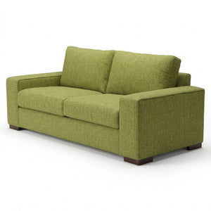 English Elm Modena Square Arm Sofa USA Handcrafted Hardwood Frame Polyester Upholstered Living Room Green Notion Appletini B2761P498640
