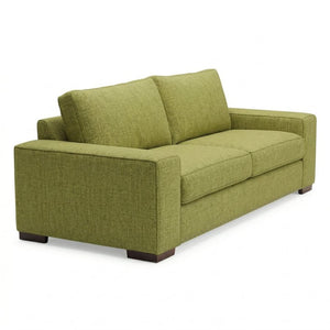 English Elm Modena Square Arm Sofa USA Handcrafted Hardwood Frame Polyester Upholstered Living Room Green Notion Appletini B2761P498640