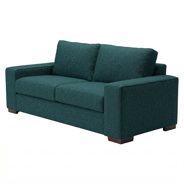 English Elm Modena Classic Square Arm Sofa Handcrafted Chenille Upholstery for Living Rooms Teal B2761P498641