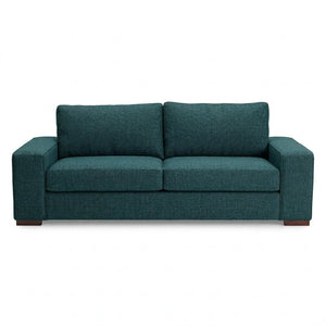 English Elm Modena Classic Square Arm Sofa Handcrafted Chenille Upholstery for Living Rooms Teal B2761P498641
