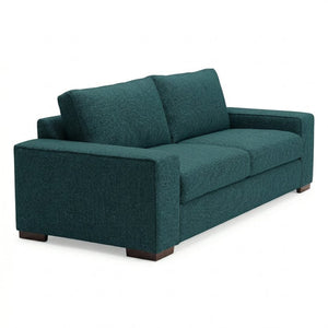 English Elm Modena Classic Square Arm Sofa Handcrafted Chenille Upholstery for Living Rooms Teal B2761P498641